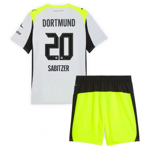 Borussia Dortmund Marcel Sabitzer #20 Gostujuci Dres za djecu 2025-26 Kratak Rukav (+ Kratke hlače)